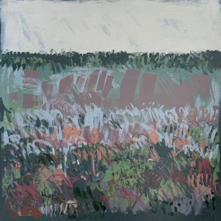 Late Grasses, an abstract work by east Anglian artist Claire Oxley