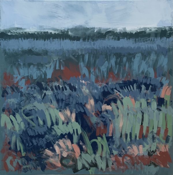 Mists on the Common Landscape a painting by East Anglian artist Claire Oxley