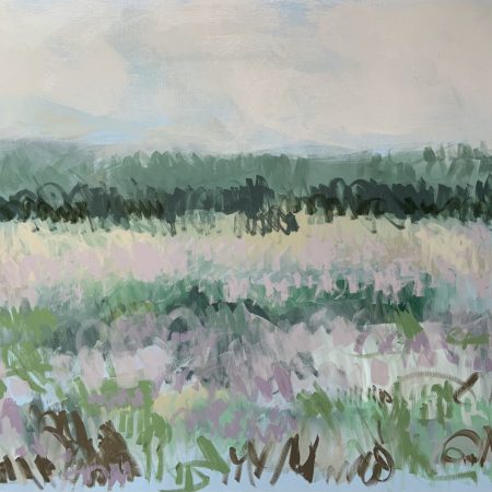 Cowslips in Grasses is a painting by East Anglian artist Claire Oxley