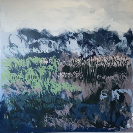 Samphire and Scree - a painting by Claire Oxley, and East Anglian painter